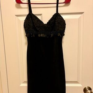 Vintage 90s Black Lace-Top Bodycon Dress by Zum Zum